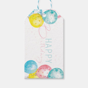 Schönes Aquarell-Happy Geburtstag Pastel Geschenkanhänger