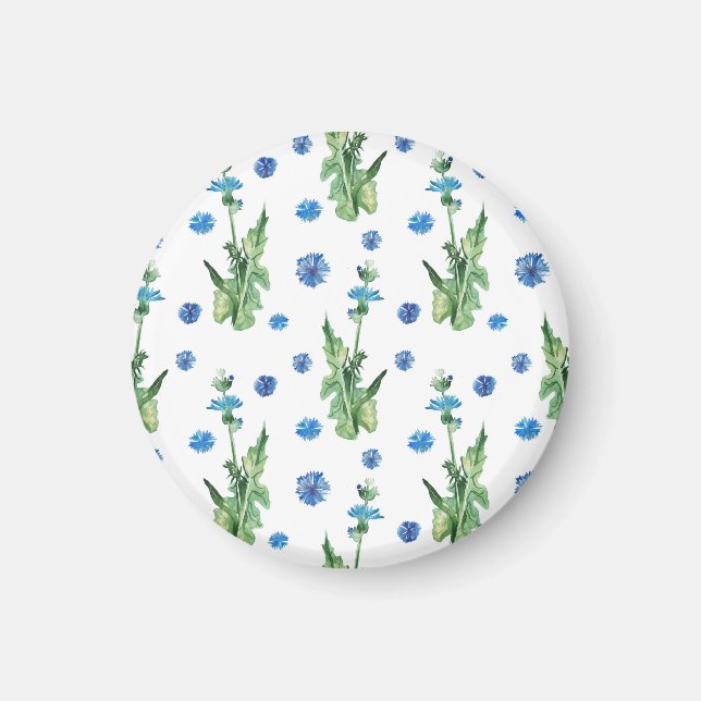 Schönes Aquarellblumenmuster Magnet (Vorne)