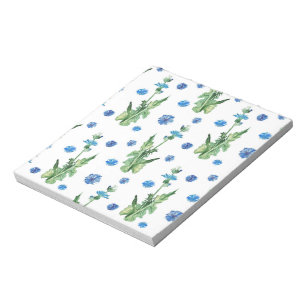 Schönes Aquarellblumenmuster Notizblock