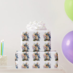 Schönes Aquarellbunny Geschenkpapier