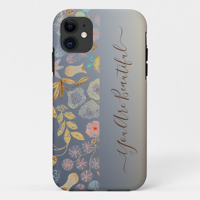Schönes Aquarellmuster mit Blumenmuster iPhone Cas Case-Mate iPhone Hülle (Rückseite)