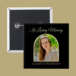 Schönes Arch-Foto auf schwarzer Bestattungstaste Button