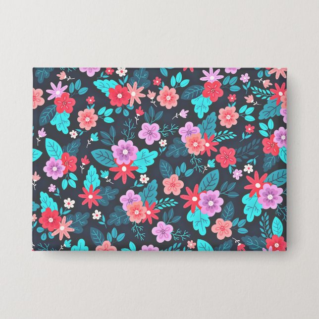 Schönes Arrangement Ditsy Floral Pattern-56576 Button (Vorderseite)