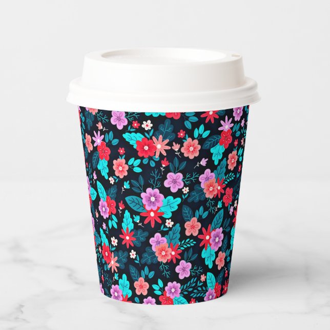 Schönes Arrangement Ditsy Floral Pattern-56576 Pappbecher (Vorderseite)