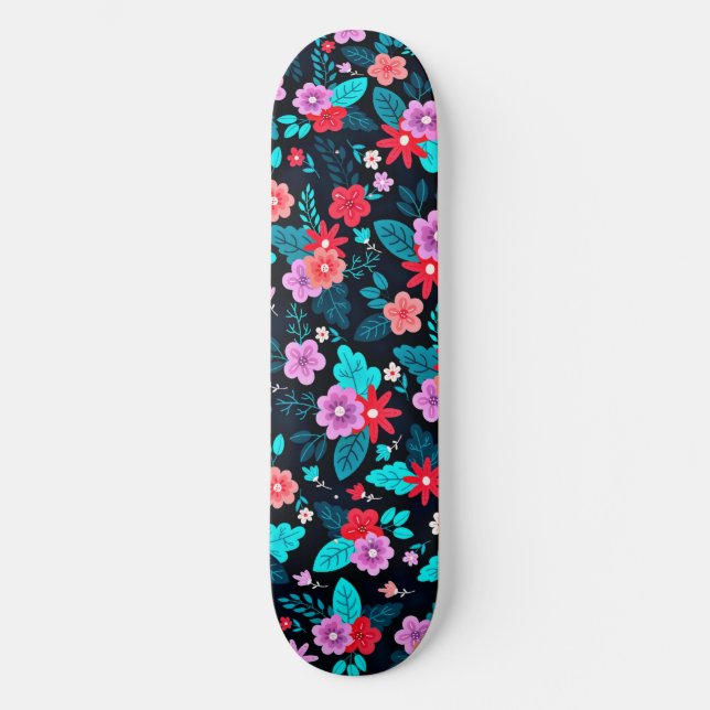 Schönes Arrangement Ditsy Floral Pattern-56576 Skateboard (Vorderseite)
