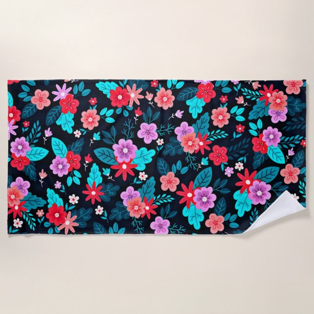 Schönes Arrangement Ditsy Floral Pattern-56576 Strandtuch (Vorderseite)