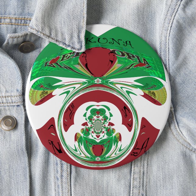 Schönes Äthiopien Lovely Hakuna Matata I Liebe Hea Button (Beispiel)