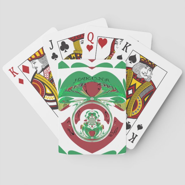 Schönes Äthiopien Lovely Hakuna Matata I Liebe Hea Spielkarten (Rückseite)