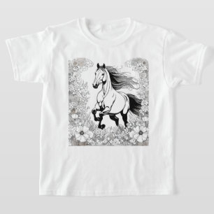 Schönes Aufzuchtpferd & Blume Paint T-Shirt
