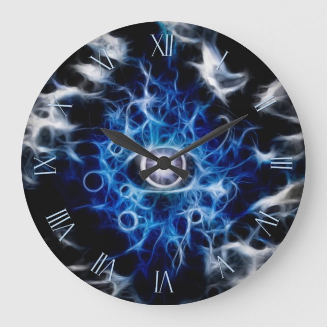 Schönes Augendesign Große Wanduhr (Vorderseite)