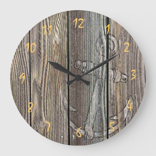 Schönes authentisches Holz - Uhr (Vorderseite)