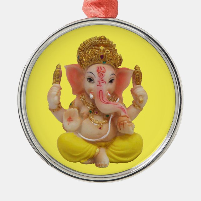 schönes Auto Hindugott Ganesh hängt Ornament Aus Metall (Vorne)