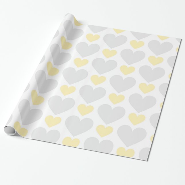 Schönes Baby-neutrales Herz-Muster Geschenkpapier (Ungerollt)