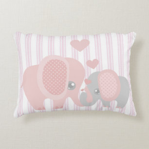 Schönes Baby-rosa Elefant Zierkissen