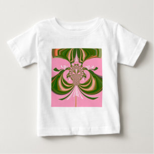 Schönes Baby rosa grün und weiß Kaleidoskop T-shirt
