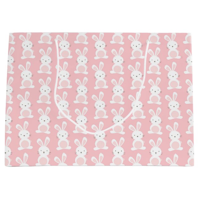 Schönes Baby-Rosa-Kaninchen dieses ist ein Große Geschenktüte (Vorderseite)