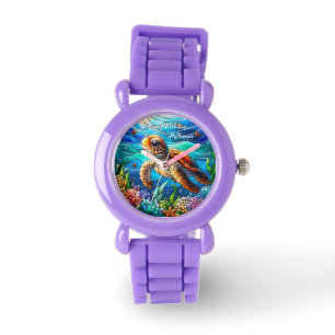 Schönes Baby Sea Turtle Swimming Armbanduhr