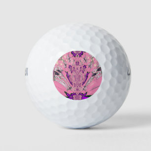Schönes Babypink-lila-Schatten-Motiv Golfball