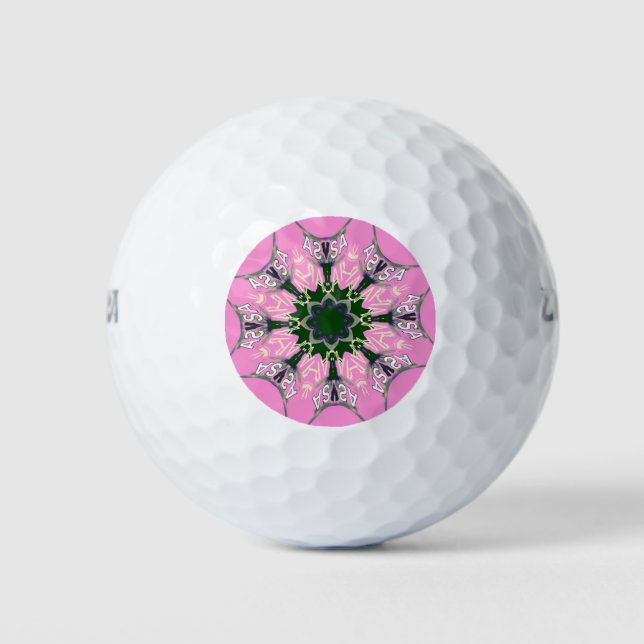 Schönes Babypink-lila-Schatten-Motiv Golfball (Vorderseite)