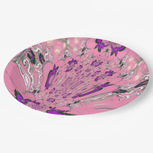Schönes Babypink-lila-Schatten-Motiv Pappteller