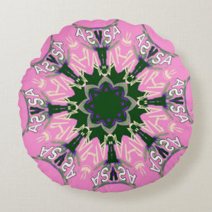 Schönes Babypink-lila-Schatten-Motiv Rundes Kissen