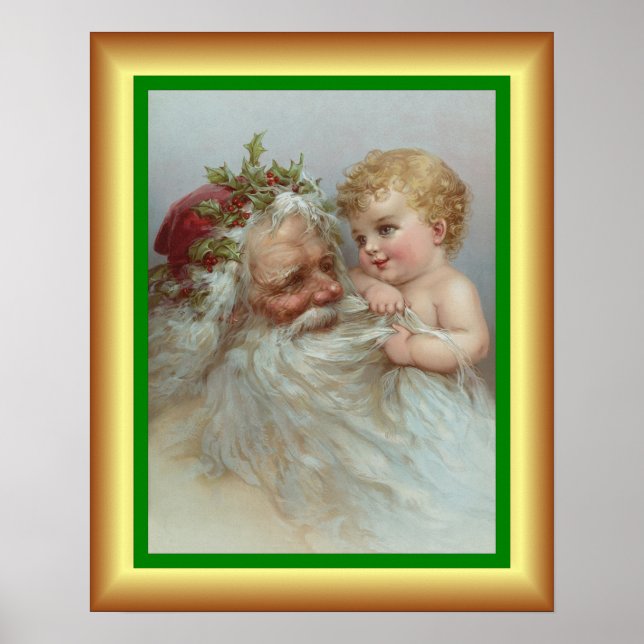 Schönes Baby's First Christmas, Santa Claus ~ Poster (Vorne)