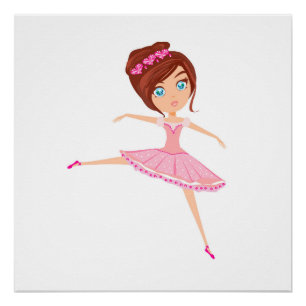 Schönes Ballerina Plakat-Papier (Halb-Glanz) Poster