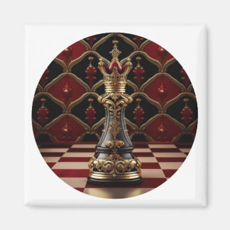 Schönes Barockstil Schachstück - The Queen Magnet