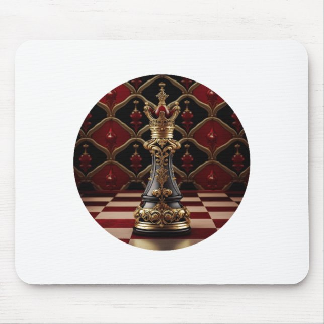 Schönes Barockstil Schachstück - The Queen Mousepad (Vorne)
