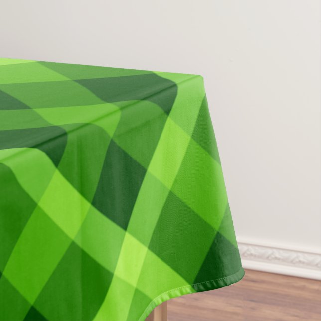 Schönes Baumgrün Kariert kleine Tischtennisplatte Tischdecke (Beispiel)