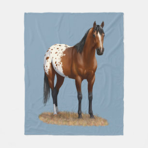 Schönes Bay Appaloosa Pferd Fleecedecke