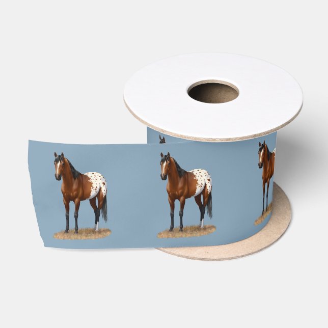 Schönes Bay Appaloosa Pferd Satinband (Spule)