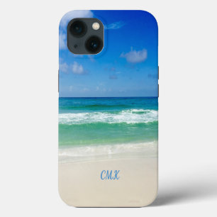 Schönes Beach Foto Monogram Ocean Waves Seaside iPhone Hülle