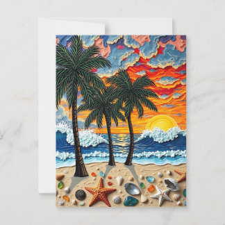 Schönes Beachy Happy | Sprichwort Hi Postkarte