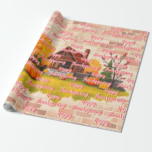 Schönes beliebtes Glück Erntedankfest Fall Geschenkpapier