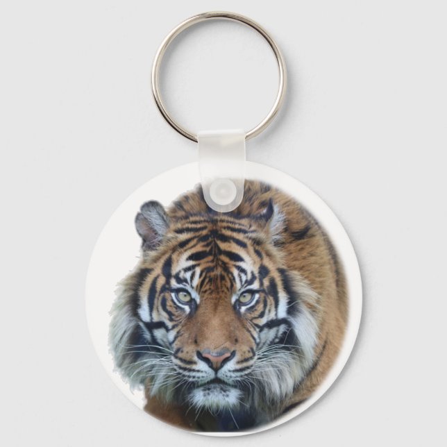 Schönes Bengalisches Tiger Face Foto Schlüsselanhänger (Vorderseite)