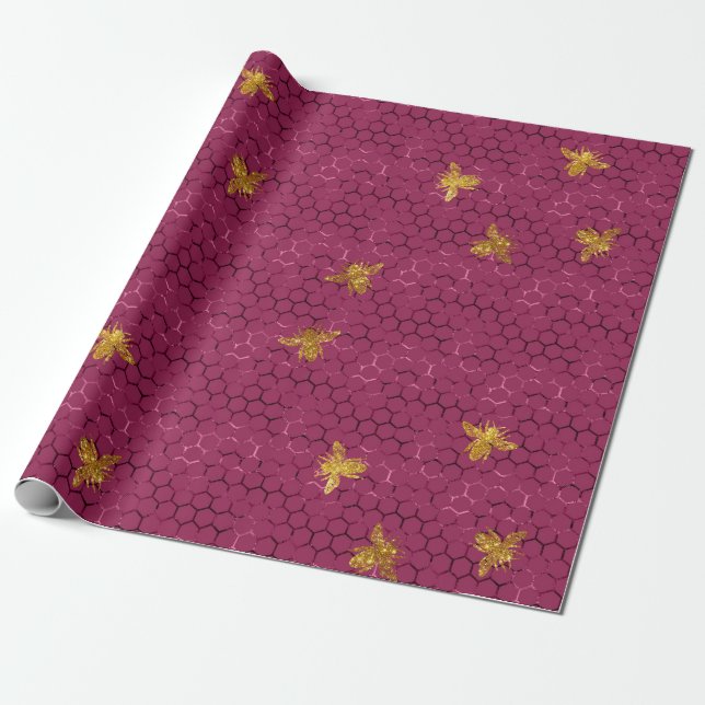 Schönes Bienenseriendesign 16 Geschenkpapier (Ungerollt)