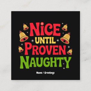 Schönes bis bewiesen lustiges Weihnachtsdesign fre Quadratische Visitenkarte