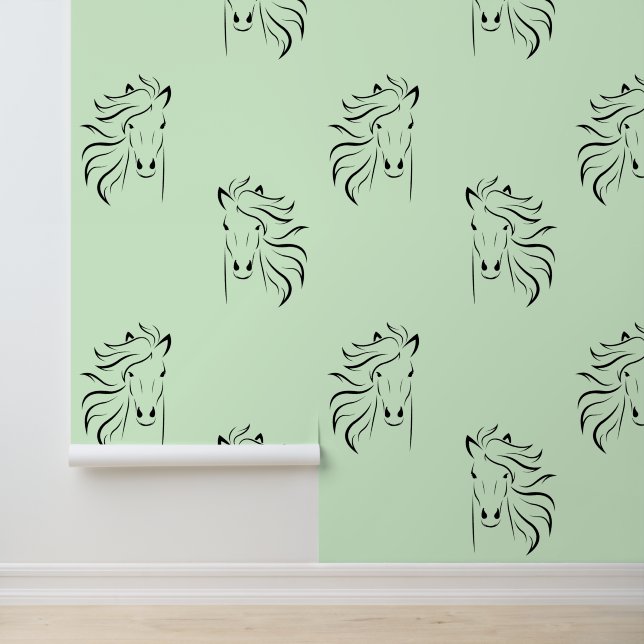 Schönes Black Horse Design Tapete (Anwendung)