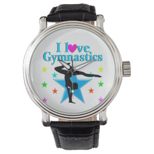 SCHÖNES BLAU I LIEBE GYMNASTICS DESIGN ARMBANDUHR