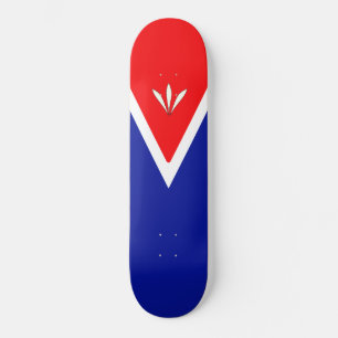 Schönes Blau Rot & Weiß Skateboard