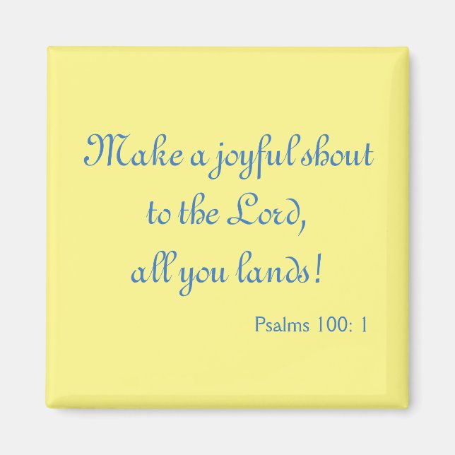 Schönes Blau und Gelb Lob Magnet (Vorne)