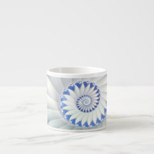 Schönes Blau und Weiß Meer Muschel Feines Frakta Espressotasse