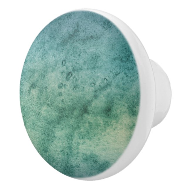 Schönes blaues Aqua Aqua Aqua Krawatte-Dye Keramikknauf (Rechts)