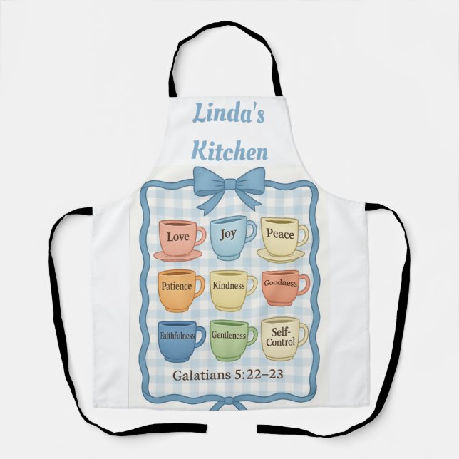 Schönes blaues Design Schürze (Vorderseite)