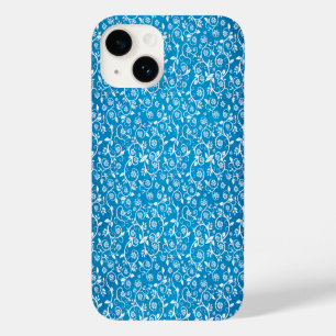 Schönes blaues geometrisches Muster Case-Mate iPhone 14 Hülle