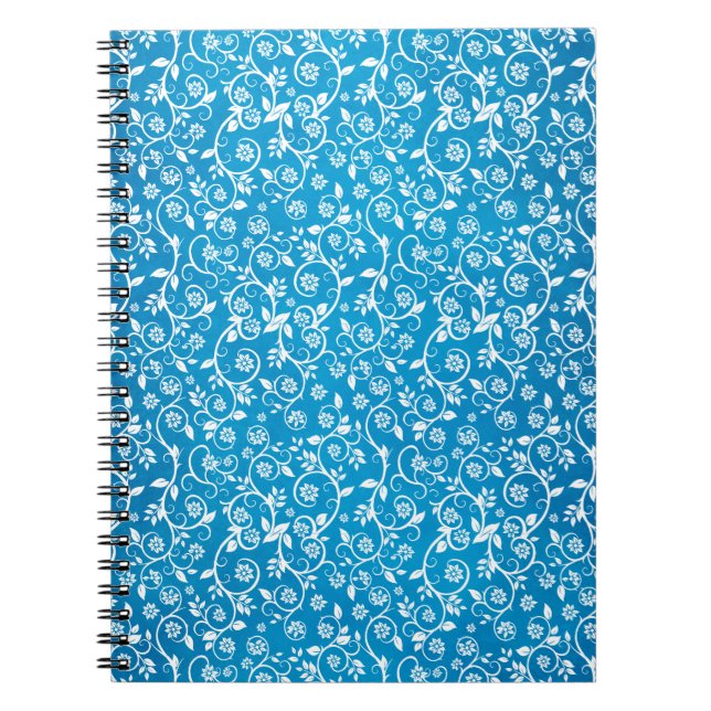 Schönes blaues geometrisches Muster Notizblock (Vorderseite)