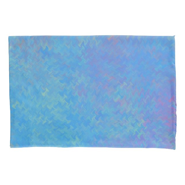 Schönes blaues Marmorpapier-Look Kissenbezug (Vorderseite)