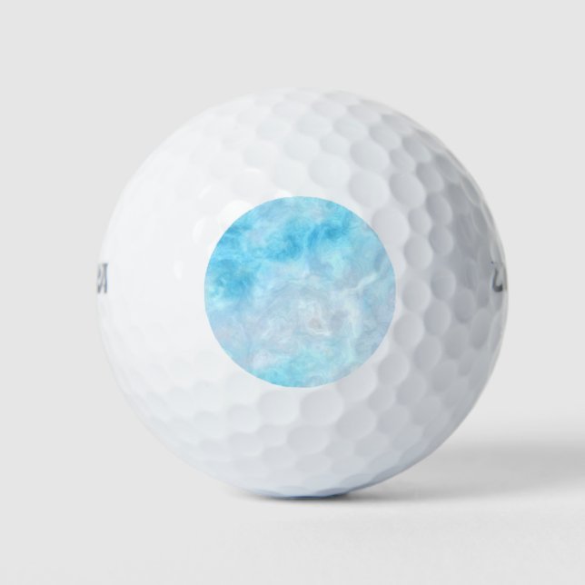 Schönes blaues Meer marmoriert Golfball (Vorderseite)