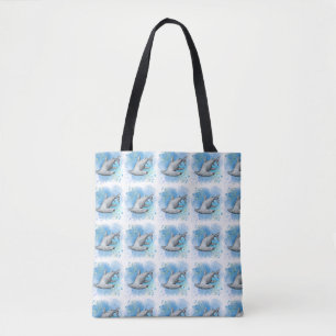 Schönes blaues Wasser mit Hammerkopf Tasche